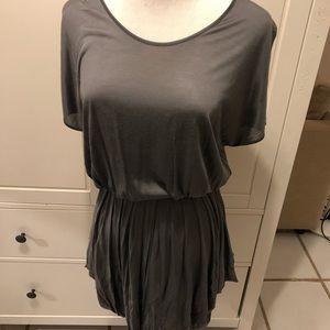 Stella McCartney-grey knit drape asymetrical dress